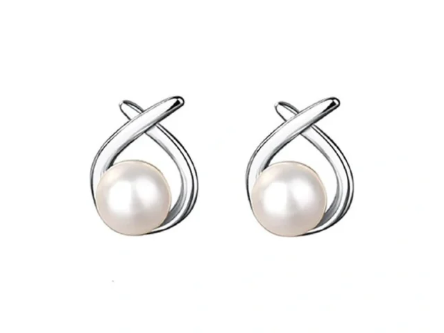 Pearl Stud Earrings For Women Small Pearl Earrings… Code
