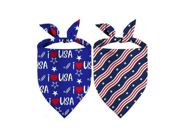 4th Of July Dog Bandanas Adjustable Independence… Code