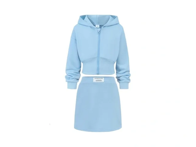 Youruikey Girls Skirt Sets Hoodie Zip Sweatshirt… Code