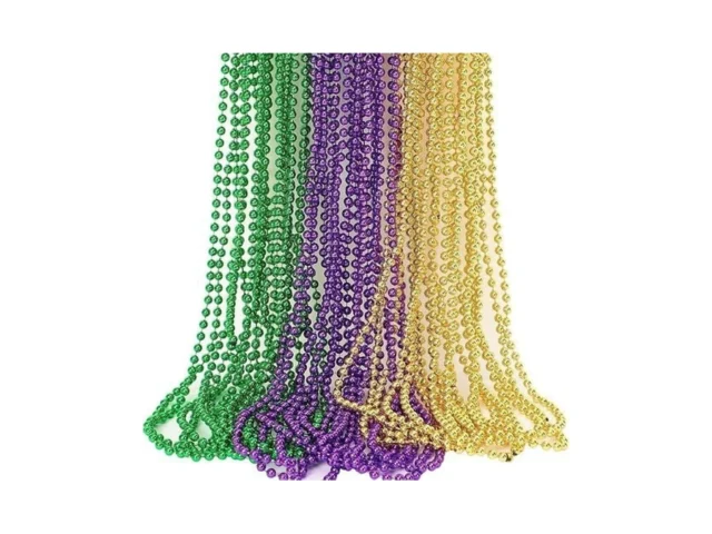 Chris W 24pcs Mardi Gras Beads Necklaces Bulk Green… Code