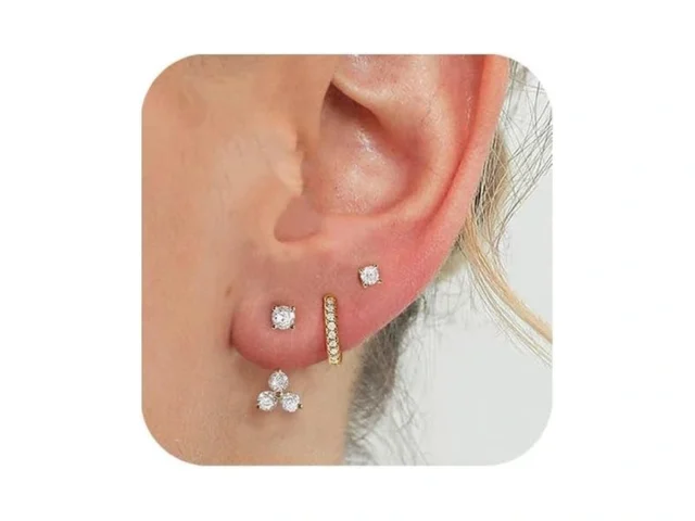 Fslead Gold Hoop Jacket Earrings Stack For Women -… Code