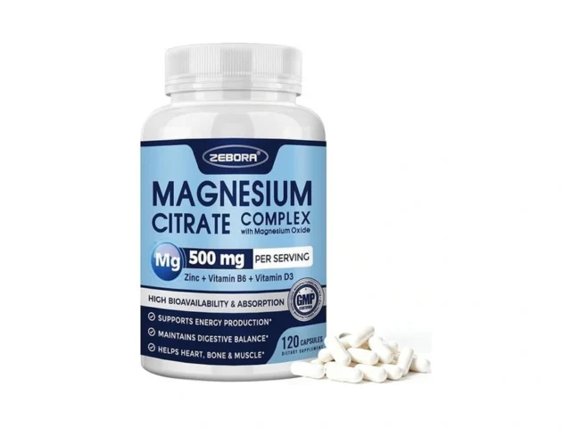 Zebora Magnesium Citrate Complex 500mg With Vitamin…