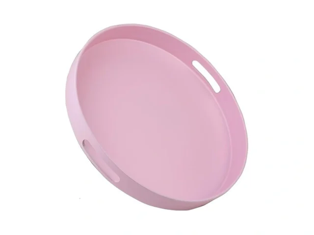 Sforguva Round Pink Decorative Serving Tray With… Code