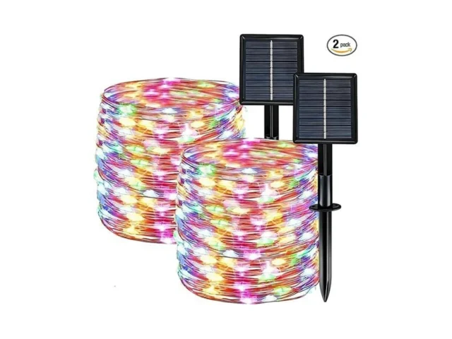 Solar String Lights Outdoor Waterproof 2 Pack Total… Code
