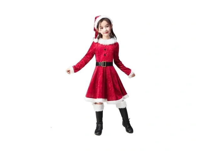 Takuvan Little Mrs Santa Suit Girls Christmas Dress… Code