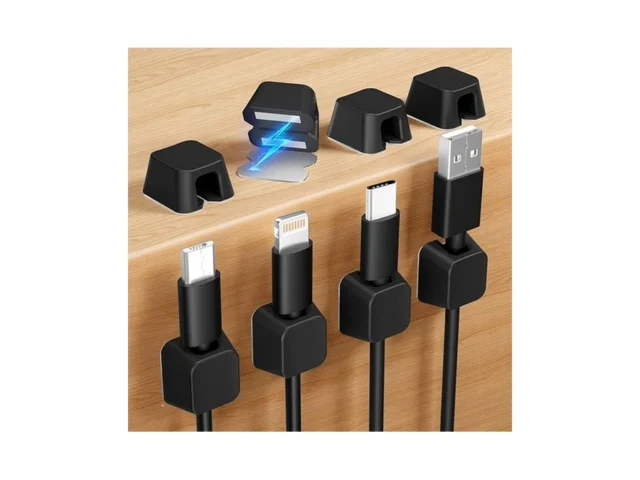 Viaky 8 Pack Magnetic Cable Clips Large Size Under… Code