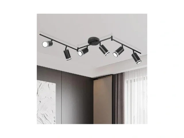 Canmeijia 6 Light Black Track Lighting Kit – Led… Code