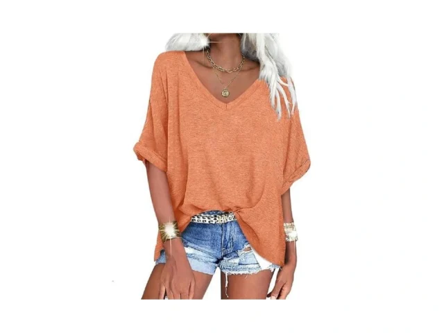 Unclecat Women S Oversized T Shirts V Neck Short… Code