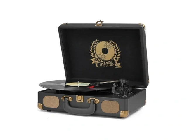 Vinyl Record Player Bluetooth Turntable 3-speed… Code