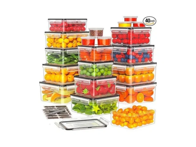Topchase 40 Pcs Food Storage Containers With Lids… Code