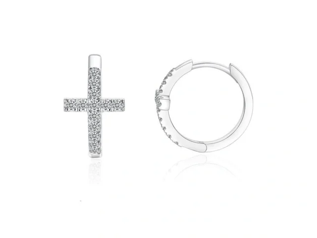 Imolove Moissanite Huggie Hoop Earrings For Women… Code