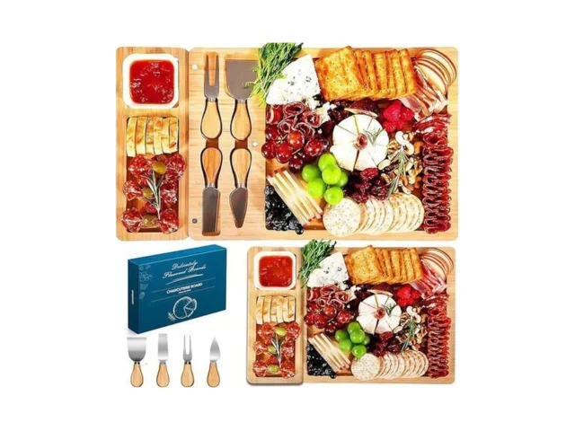 Easoger Large Bamboo Charcuterie Boards Cheese… Code