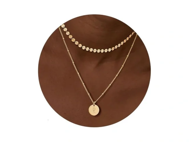 Beneige Initial Necklace For Women 14k Gold Plated… Code