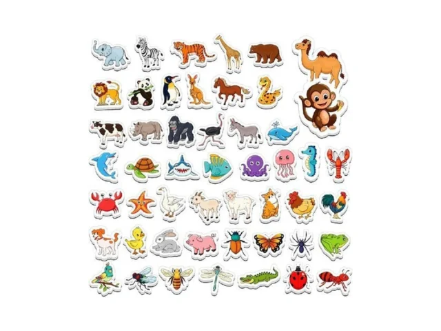 Praxikidy Magnetic Animals 50 Pcs Fridge Magnets… Code