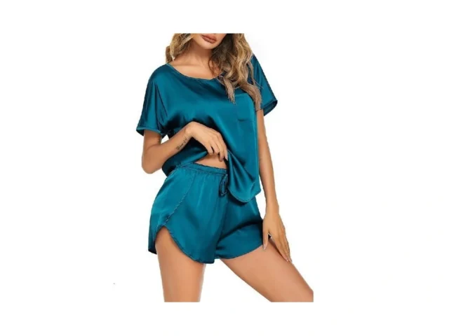 Ekouaer Women Satin Pajama Set Short Sleeve… Code