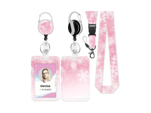 Id Badge Holder With Lanyard Cute Reel Retractable… Code