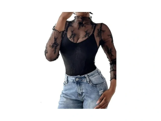 Materasu 2025 Womens Mesh Sheer Long Sleeve… Code