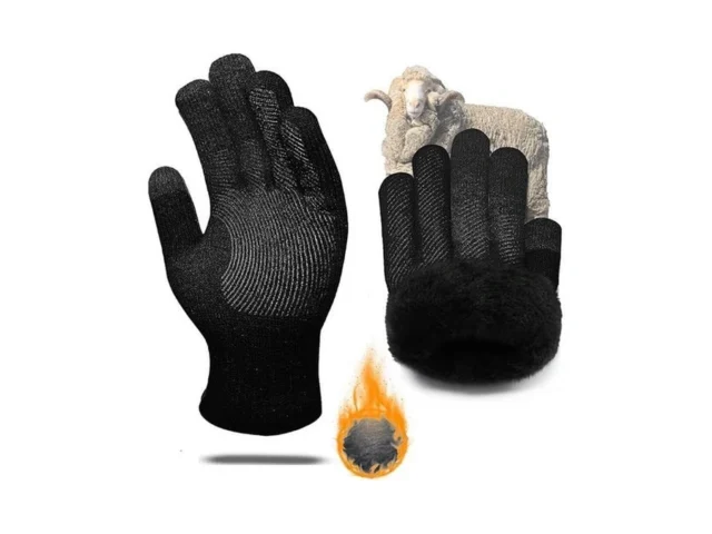 Cozygalar Winter Gloves Men Thermal Merino Wool 6… Code
