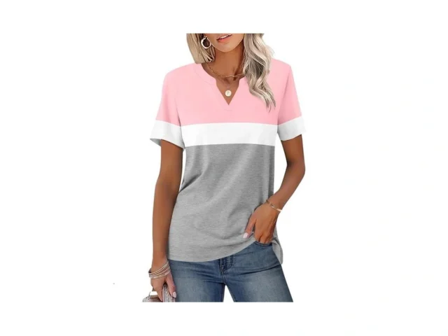 Jdwzsi Women S V Neck Short Sleeve Shirts Casual… Code
