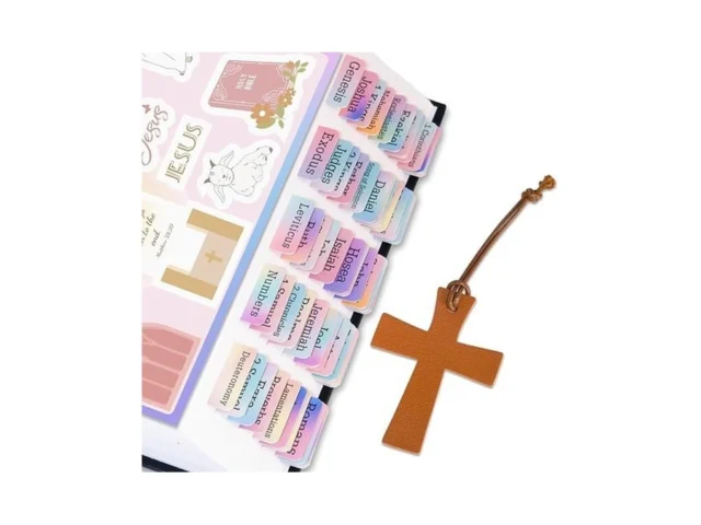 Bible Tabs With Gold Feather Bookmark Laminated… Code
