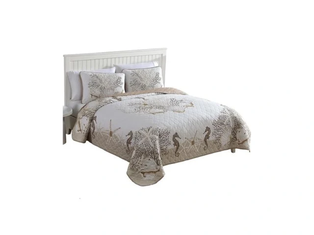 Caribbean Joe Coastal 3-piece Quilt Set Full Queen… Coupon