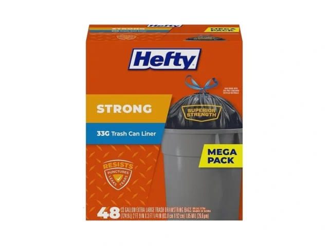 Hefty Strong Extra Large Trash Bags Black 33 Gallon…