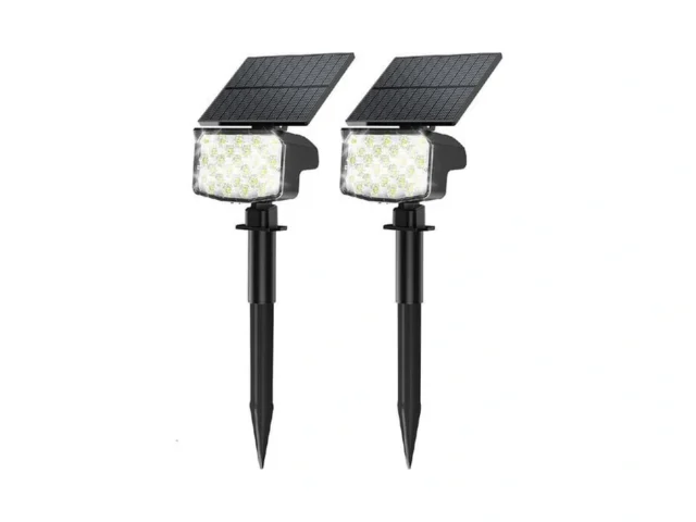 Minpea Solar Spot Lights Outdoor 27 Led 2 Pack… Code