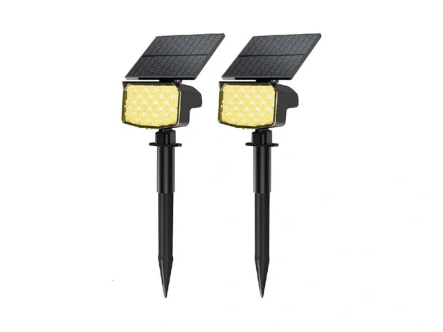 Minpea Solar Spot Lights Outdoor 27 Led 2 Pack… Code