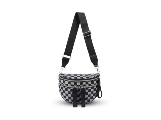 Hibear Checkered Crossbody Bag Spacious Bum Bags… Code