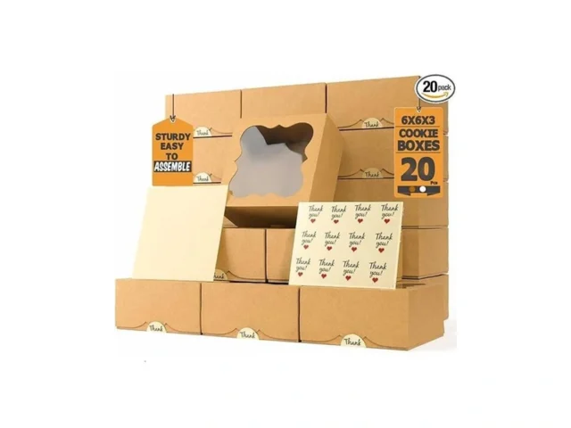 20 Pack Cookie Boxes For Gift Giving 6x6x3 Inches… Coupon