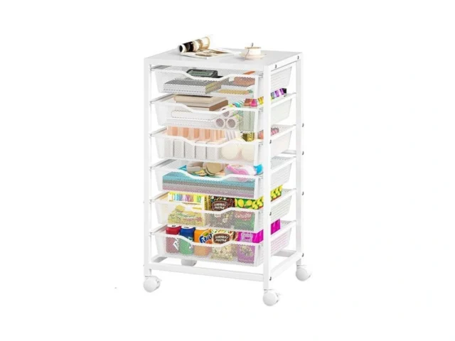 Sbanmao Rolling Storage Cart With Drawers Metal… Coupon