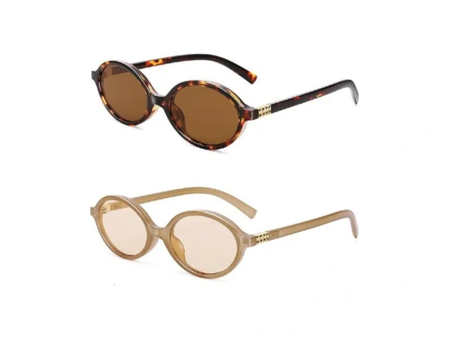 Nulooq Retro Oval Sunglasses For Women 90s Trendy… Coupon