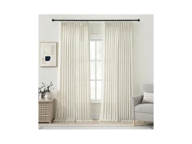 Pangsinne 90 Inch Pinch Pleated Linen Curtains – 2… Coupon