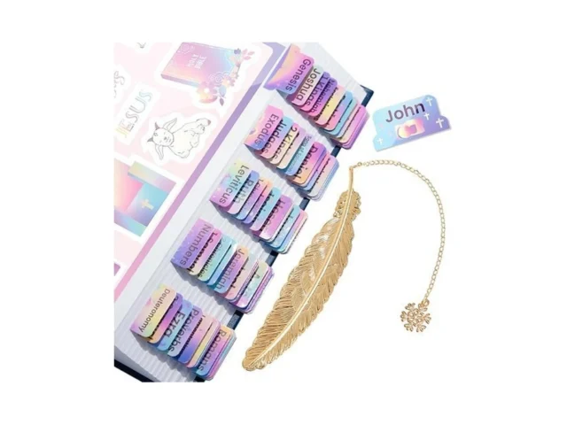 Bible Tabs With Gold Feahtehr Bookmark Laminated… Code