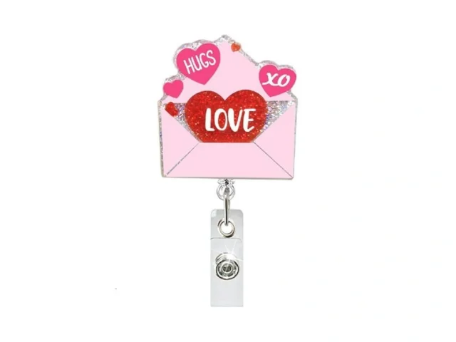 Retractable Badge Holder Valentines Badge Reel Cute… Code