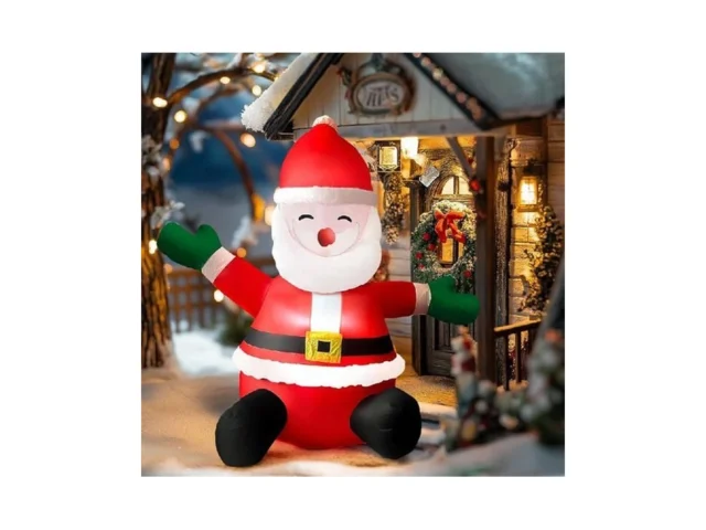 Hongland 5ft Christmas Inflatables Sitting Santa… Code