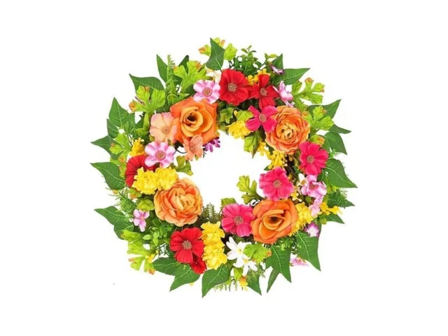 Zjlmit Artificial Spring Wreath 20 Inch Spring… Coupon