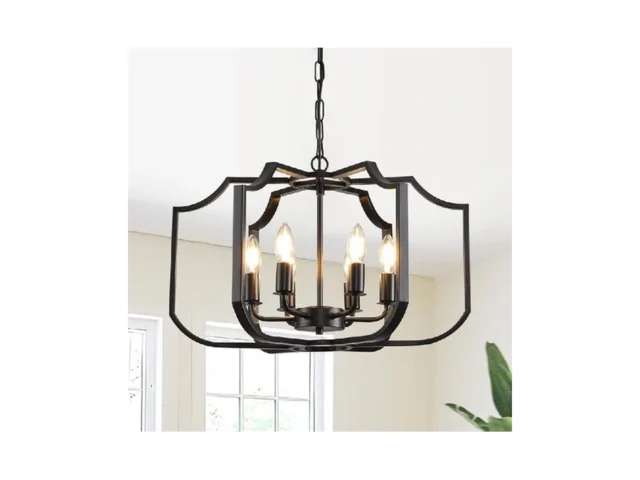 Gefoun 21 6 Black Chandelier 6-light Geometric… Code