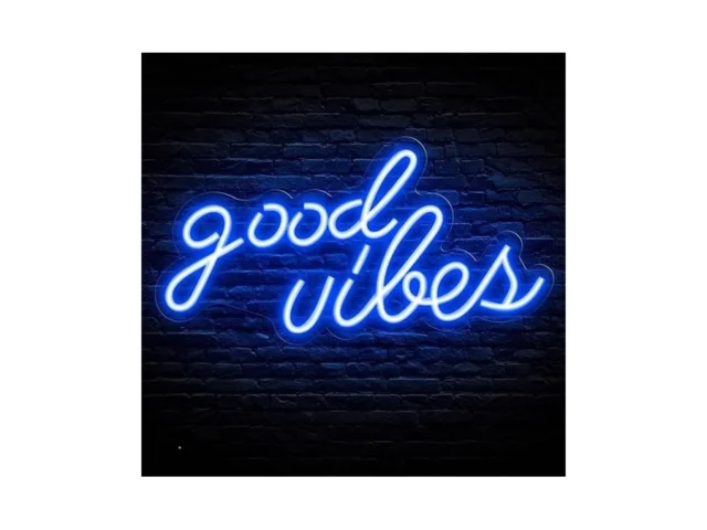 Olekki Blue Good Vibes Neon Sign – Led Neon Signs… Code