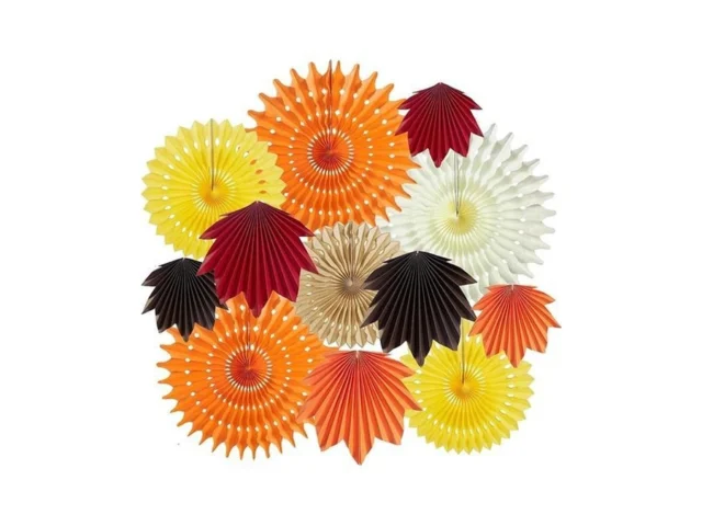 12 Pcs Fall Party Decorations Maple Leaves Paper… Code