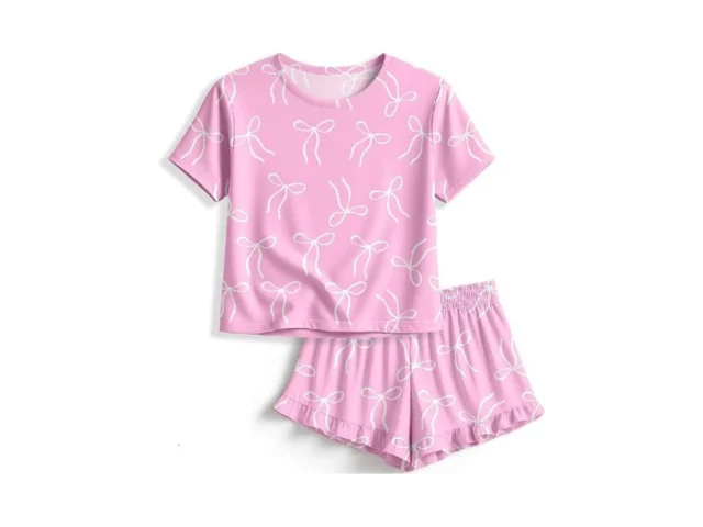 Petite Me Girls Pajama Set 2 Piece Short Sleeve Top… Code