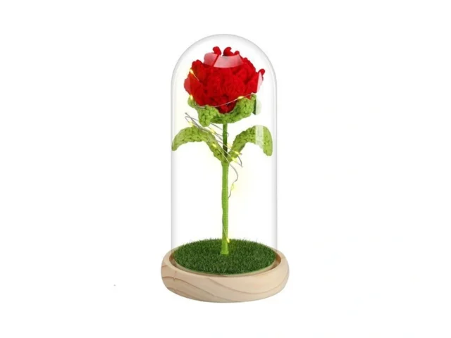 Preserved Rose Gifts For Women Crochet Rose Decor… Code