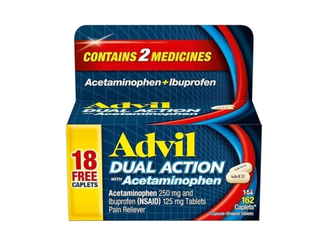 Advil Dual Action Coated Caplets With Acetaminophen…