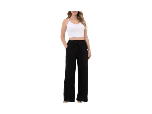 Aphratti Women S Wide Leg Flowy Pants High Waisted… Code