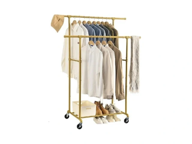Foucssomei Heavy Duty Clothes Rack Rolling Clothing…