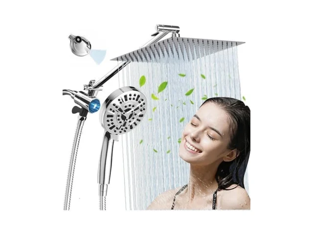 10 Magnetic Rain Shower Head With Handheld Spray… Code