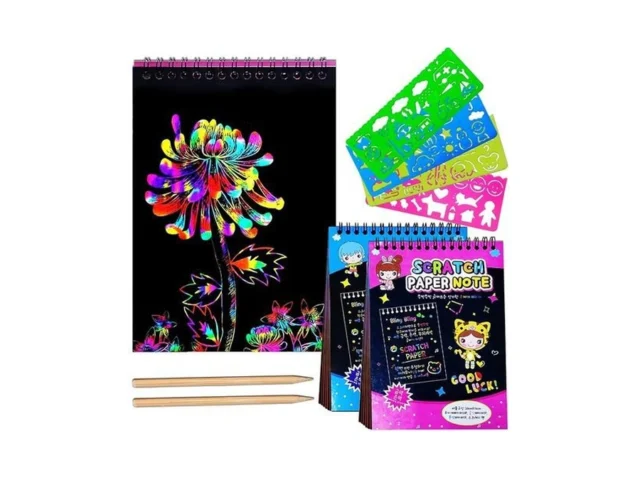 Junqiu Scratch Paper Art For Kids 2 Pack Bulk… Code