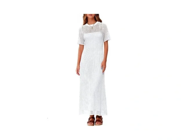 Fisoew Womens Crochet Swimsuit Cover Up Summer… Code