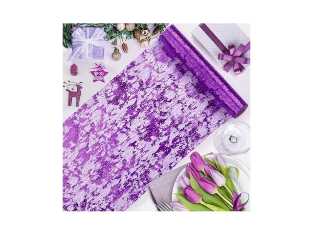 Tiosggd Purple Table Runner 11 Inch X 16 Feet… Code
