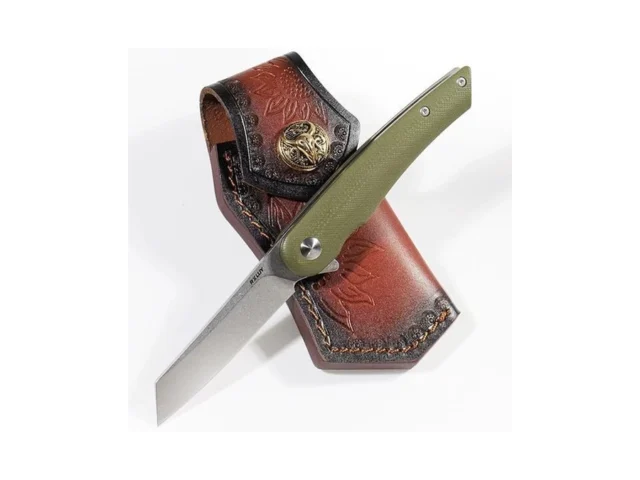 Rxluy Folding Pocket Knife With Leather Sheath 2 79… Code